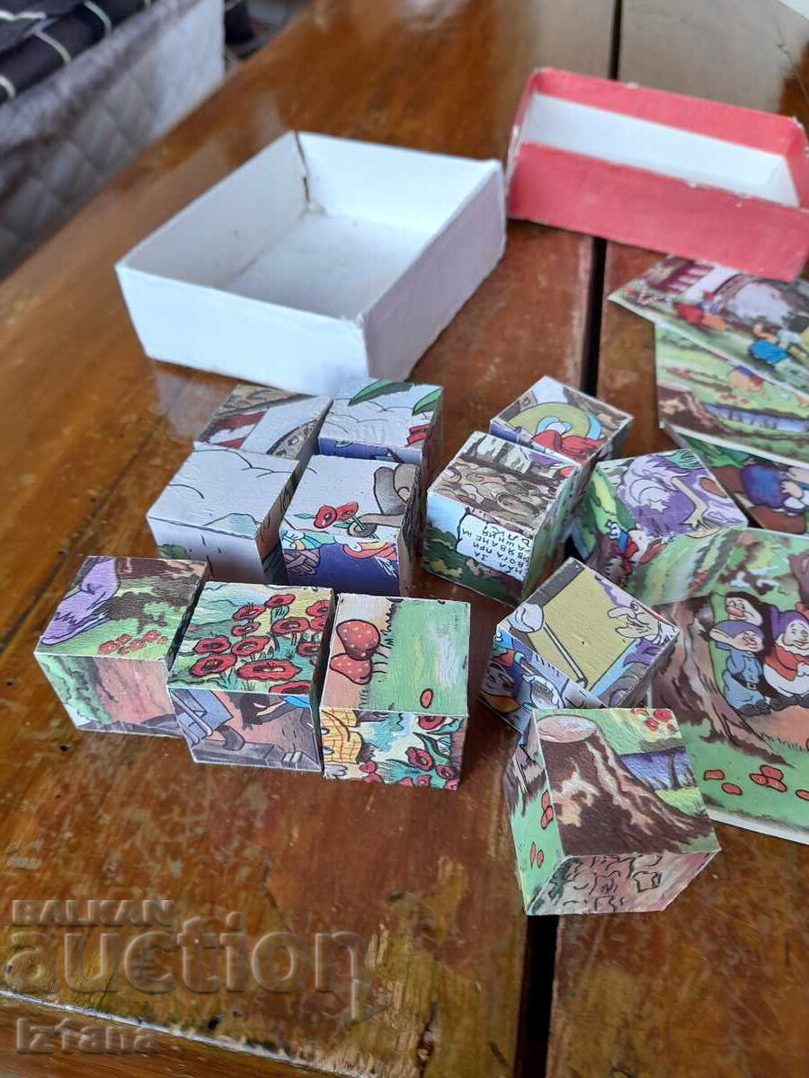 An old children's game with cubes - 5