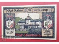Banknote - Germany - Saxony - Bad Zax - 10 Pfennig 1921