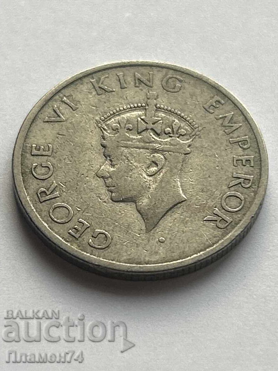 1/2 rupiya 1947g India-Britanică