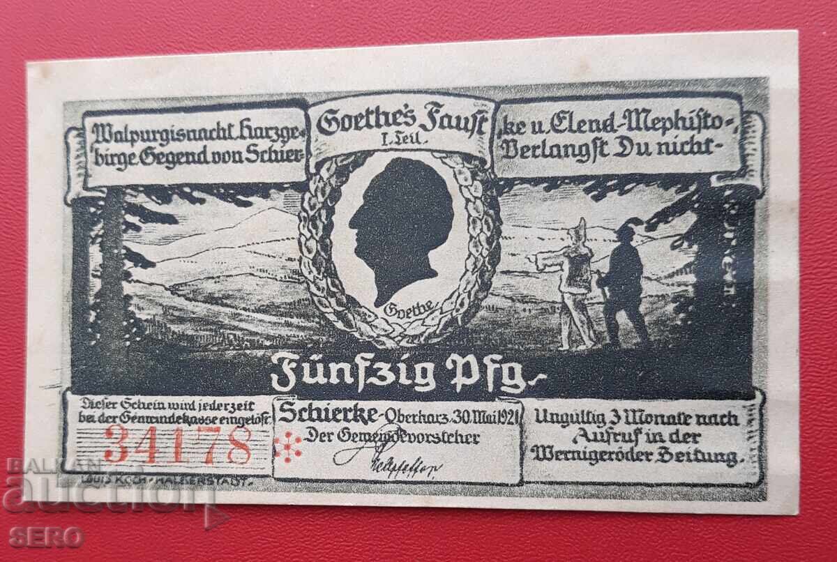 Banknote-Germany-Saxony-Shirke-50 pfennig 1921 with price 2.00 BGN | € 1.02 Banknote-Germany-Saxony-Shirke-50 pfennig 1921 with price 2.00 BGN | € 1.02