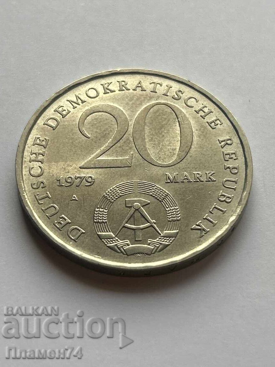 20 марки 1979 Германия-ГДР