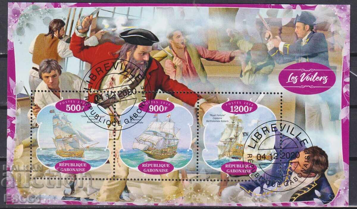 Σφραγισμένο μπλοκ πλοίων 2020 από Γκαμπόν