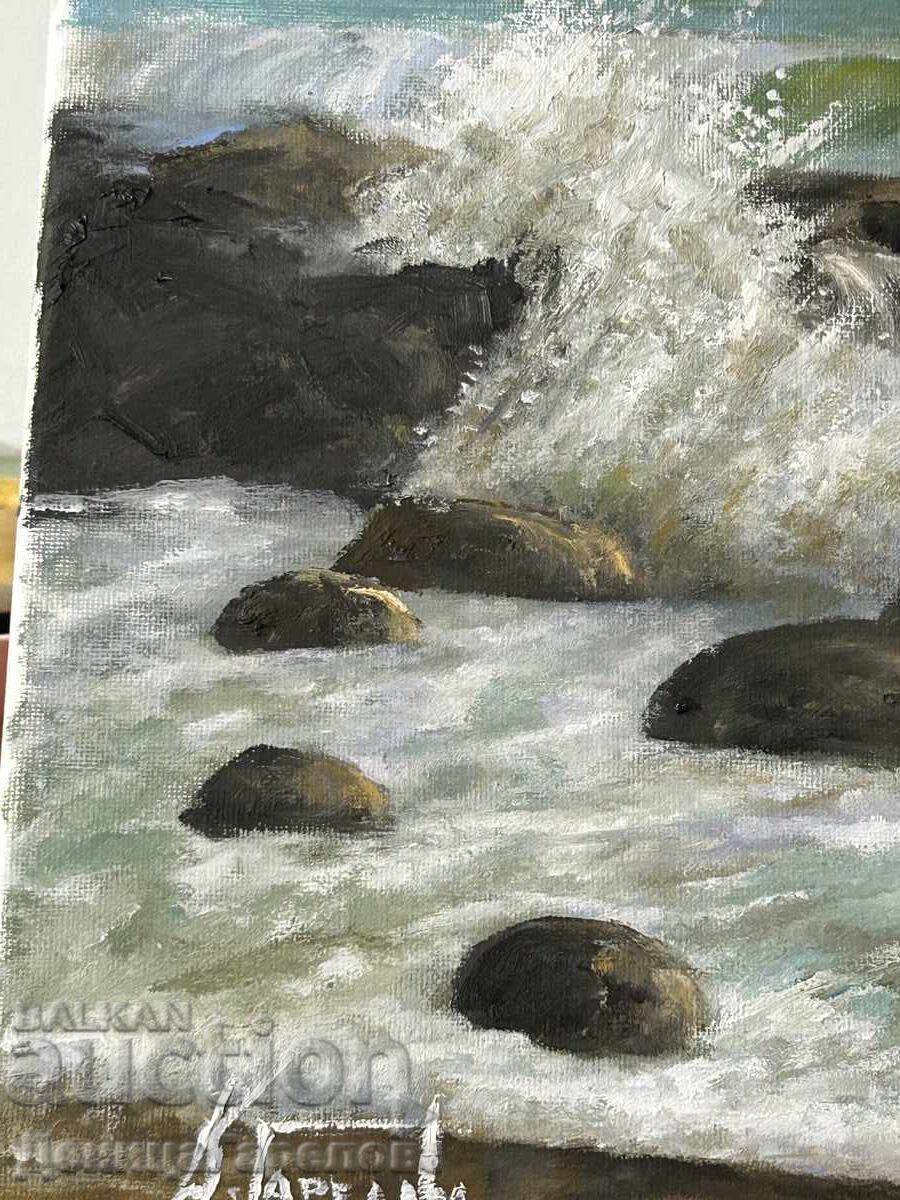 Аукцион Деница Гарелова картина 50/40 ”Вълната” Аукцион Деница Гарелова картина 50/40 ”Вълната”