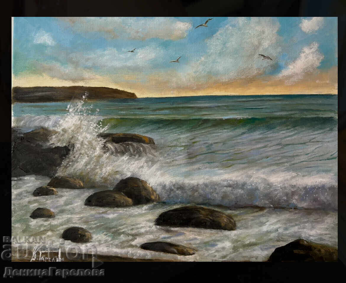 Деница Гарелова картина 50/40 ”Вълната” - 5