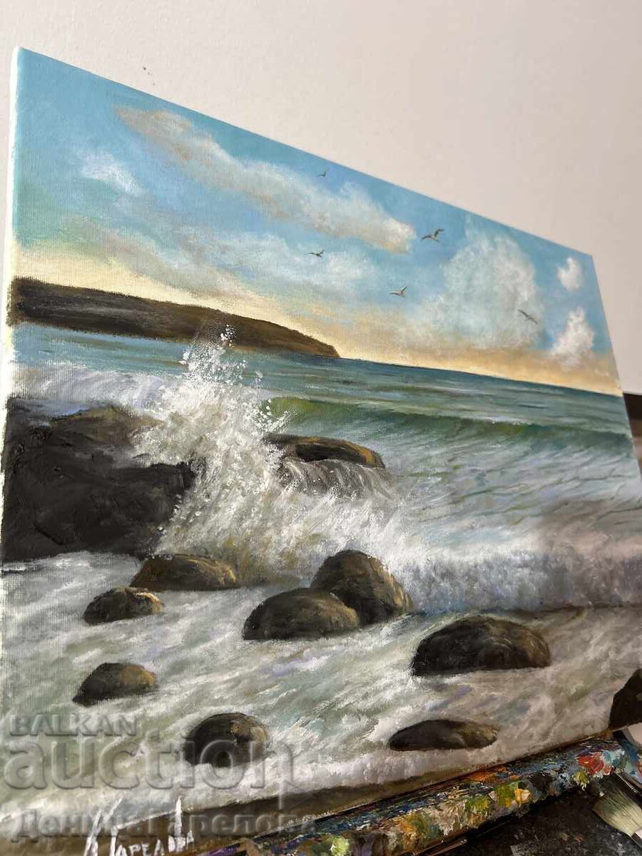 Деница Гарелова картина 50/40 ”Вълната” - 6 Деница Гарелова картина 50/40 ”Вълната” - 6