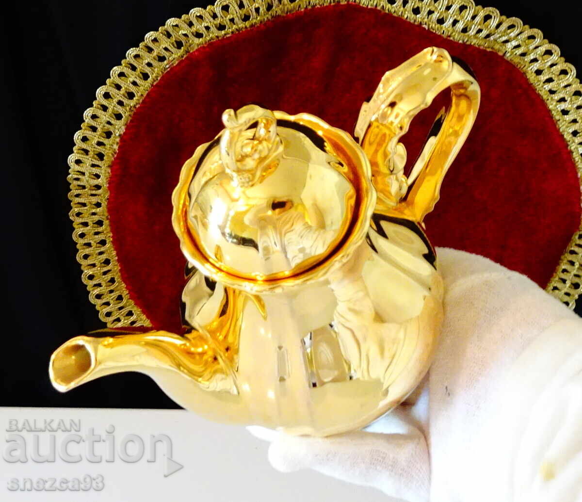 Cana din porțelan bavarez, aur pur, baroc - 6 Cana din porțelan bavarez, aur pur, baroc - 6