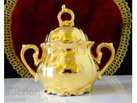 Zahărniță porțelan bavarez, aur pur, baroc