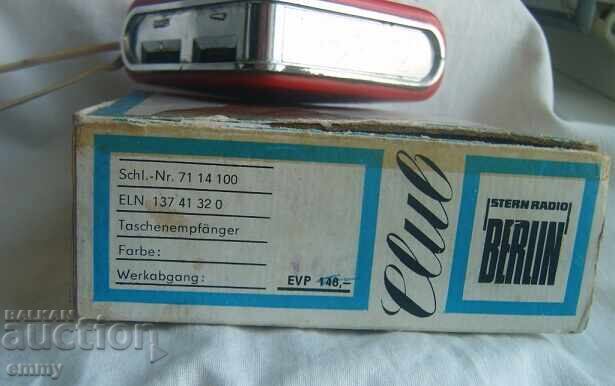 Τρανζίστορ ραδιόφωνο τσέπης "STERN-Club T 110", με ρολόι, Ανατολικής Γερμανίας - 5 Τρανζίστορ ραδιόφωνο τσέπης "STERN-Club T 110", με ρολόι, Ανατολικής Γερμανίας - 5
