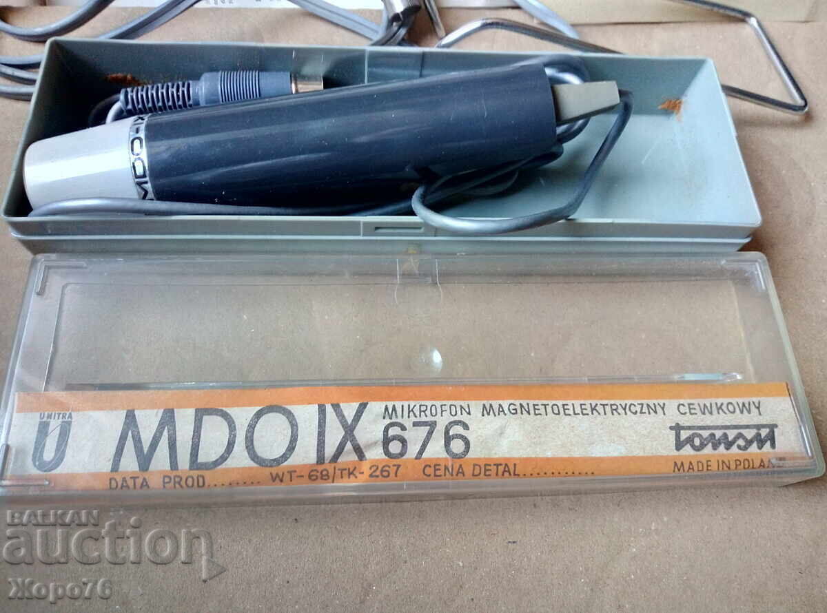 МИКРОФОН за РОЛКОВ МАГНЕТОФОН MDO IX 676 MADE in POLAND с цена 50.00 лв. | € 25.56 МИКРОФОН за РОЛКОВ МАГНЕТОФОН MDO IX 676 MADE in POLAND с цена 50.00 лв. | € 25.56