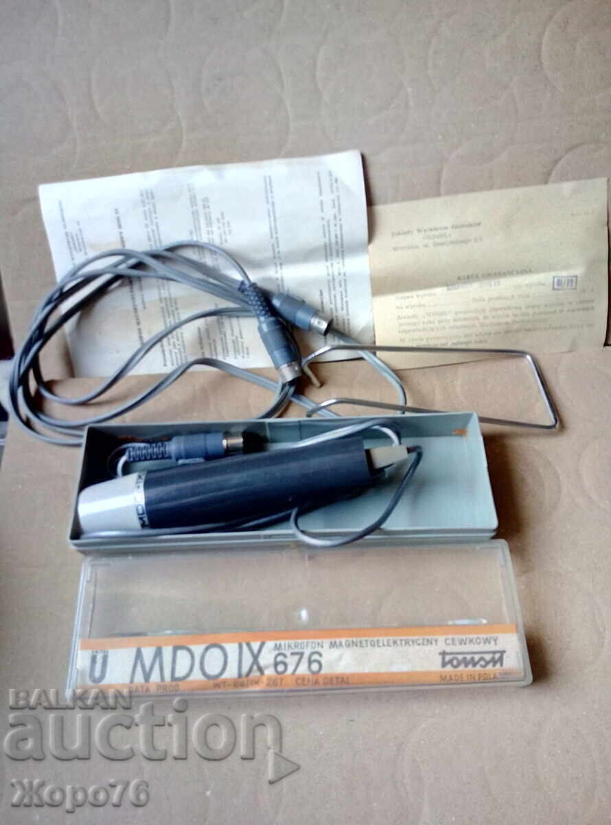 МИКРОФОН за РОЛКОВ МАГНЕТОФОН MDO IX 676 MADE in POLAND МИКРОФОН за РОЛКОВ МАГНЕТОФОН MDO IX 676 MADE in POLAND