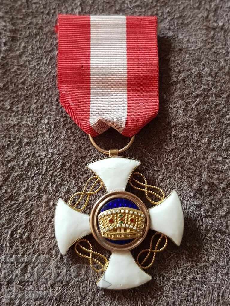 Ordin Italian Aur 18K Coroana Victor Emanuel al III-lea Ordin Italian Aur 18K Coroana Victor Emanuel al III-lea