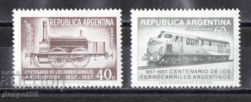 1957. Аржентина. 100-годишнина на аржентинските железници.