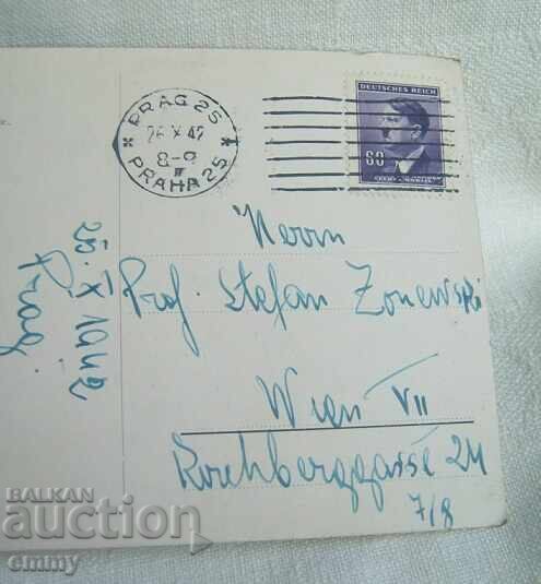 Δημοπρασία Παλιά καρτ ποστάλ φωτογραφία Πράγα 1942, γραμματόσημο και σφραγίδα Δημοπρασία Παλιά καρτ ποστάλ φωτογραφία Πράγα 1942, γραμματόσημο και σφραγίδα