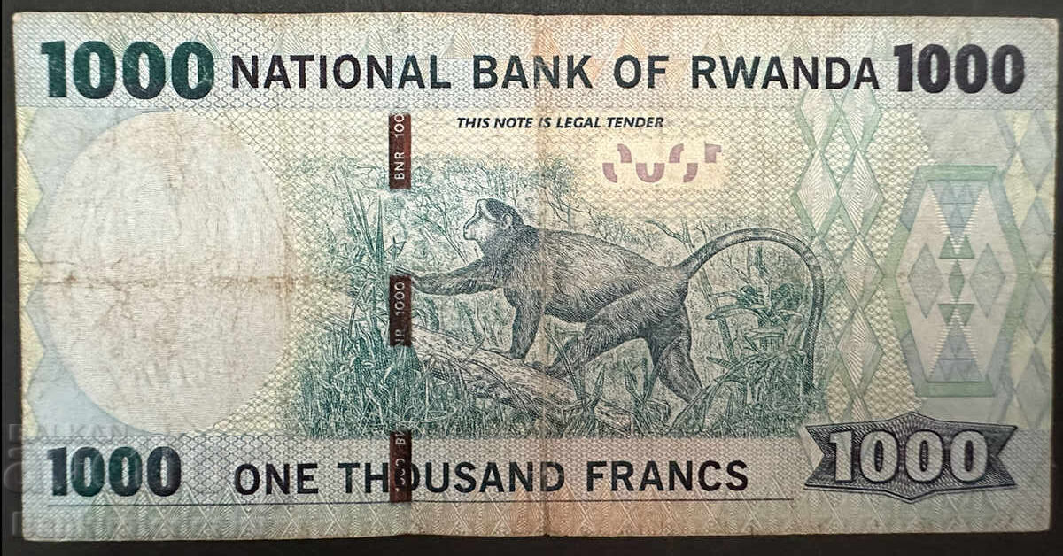 Ρουάντα 1000 Φράγκα 2015 Pick 39 Ref 3066