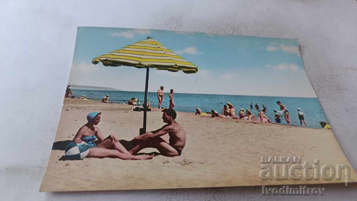 Ταχυδρομική κάρτα Πομόριε Η παραλία 1960