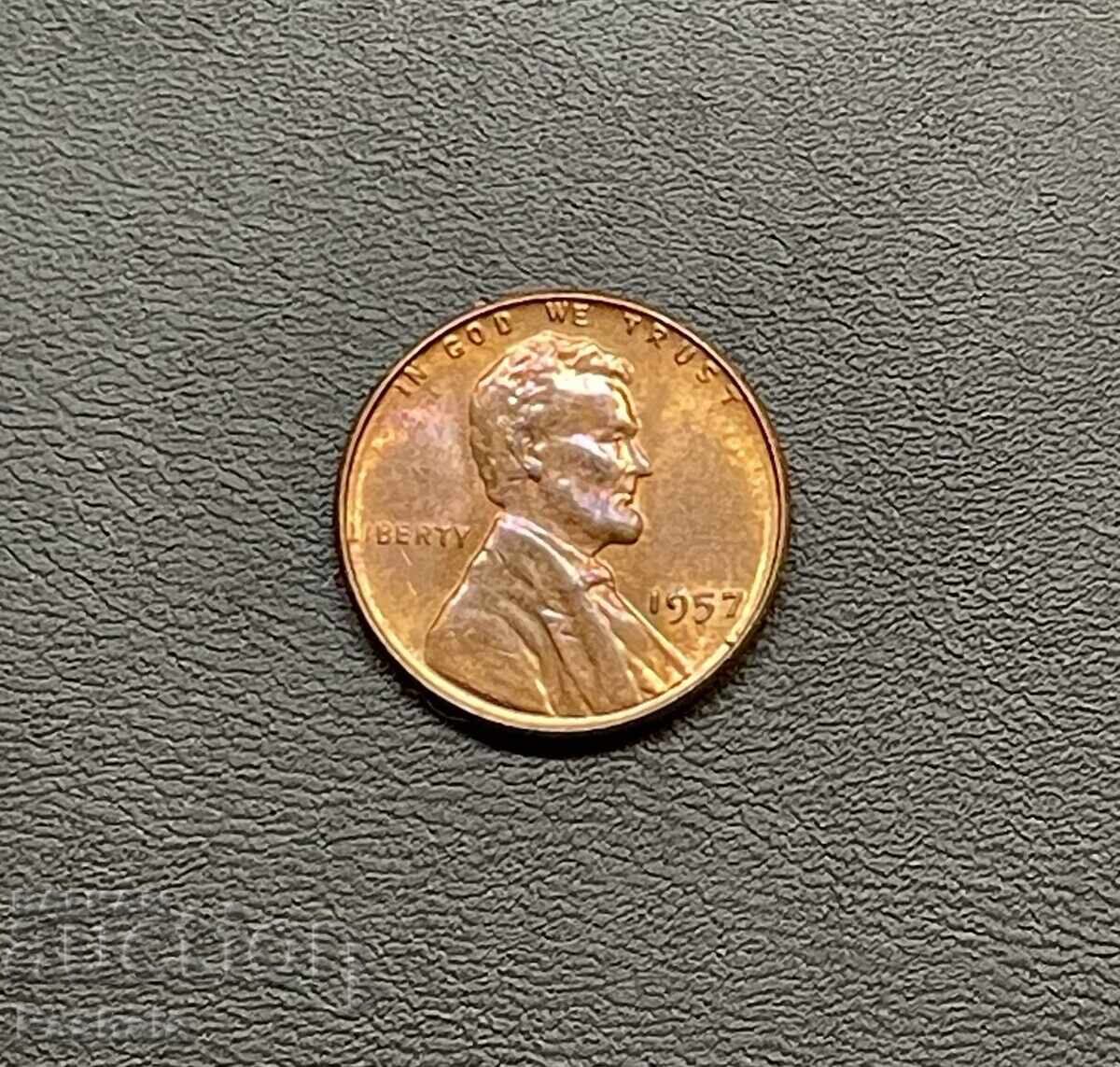 SUA 1 cent 1957 cu preț 5.00 BGN | € 2.56 SUA 1 cent 1957 cu preț 5.00 BGN | € 2.56