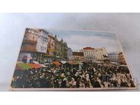 Postcard Zagreb Jelacic Square. 1929
