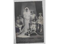 COPII COPILĂ MIREASĂ NUNTĂ FOTOGRAFIE VECHE DE NUNTĂ