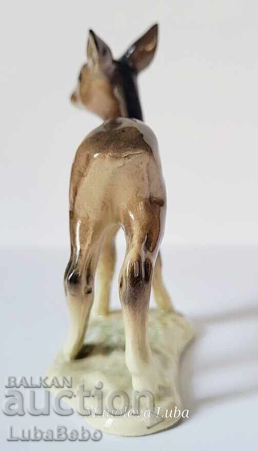 Πορσελάνινο ειδώλιο ελαφιού με σήμανση Western Germany - 5