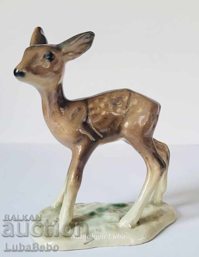 Πορσελάνινο ειδώλιο ελαφιού με σήμανση Western Germany