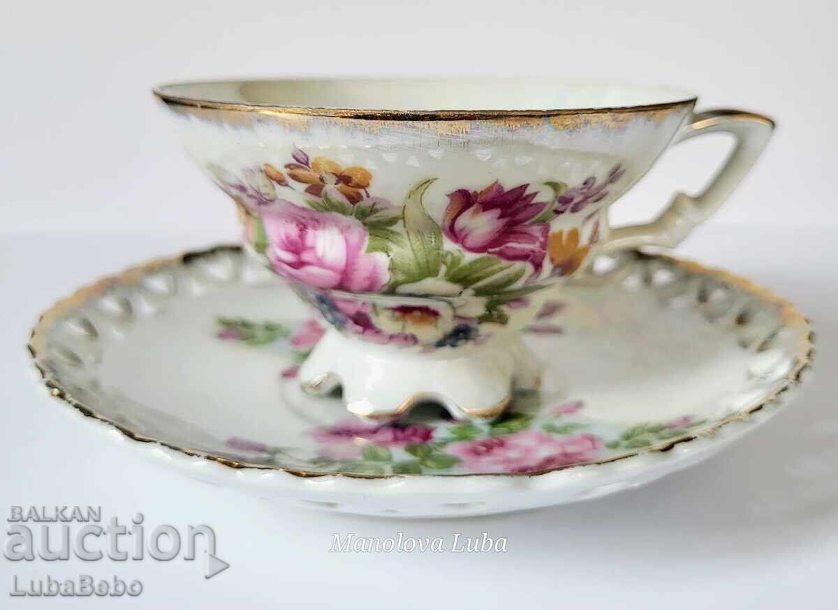 Πορσελάνινο φλιτζάνι με πιατάκι Roberts Company of San Francisco