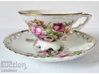 Ceașcă de porțelan cu farfurioară Roberts Company of San Francisco