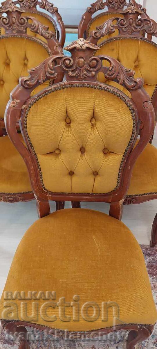 Licitație Scaune sculptate baroc pentru cunoscători, 5 bucăți