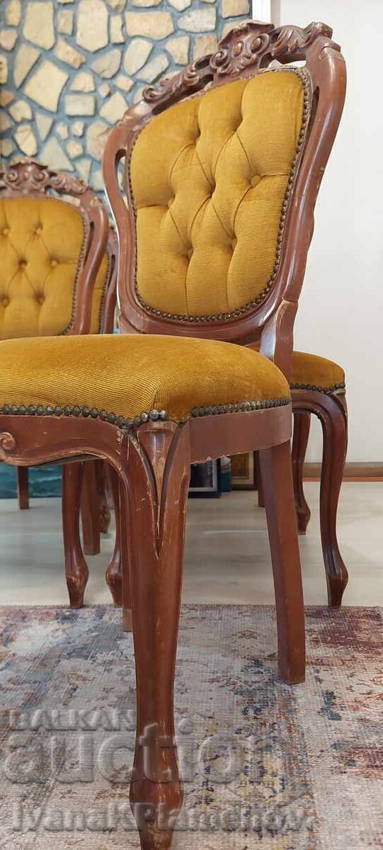 Scaune sculptate baroc pentru cunoscători, 5 bucăți - 5