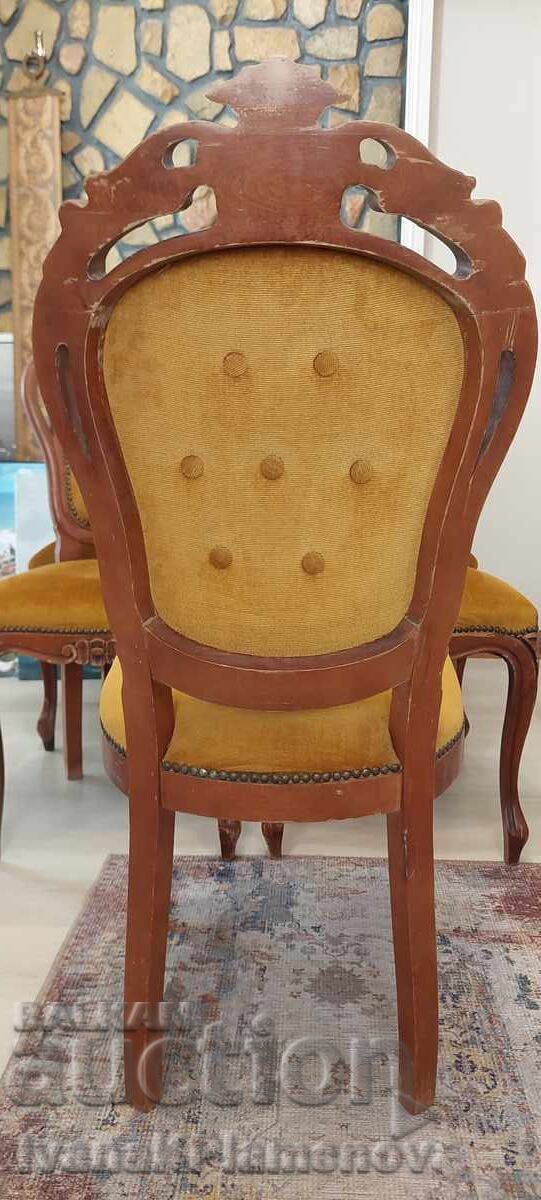 Scaune sculptate baroc pentru cunoscători, 5 bucăți - 6