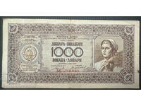 Yugoslavia 1000 Dinara 1946 Pick 67 Ref 0890