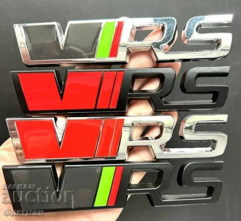 Embleme noi "VRS" pentru Skoda - 120 mm./25 mm Embleme noi "VRS" pentru Skoda - 120 mm./25 mm
