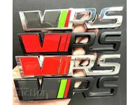 Embleme noi "VRS" pentru Skoda - 120 mm./25 mm