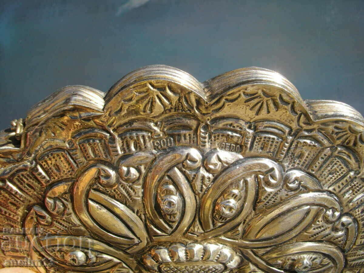 СТАРО СРЕБЪРНО ОГЛЕДАЛО ЗА СТЕНА СРЕБРО 900 - 6