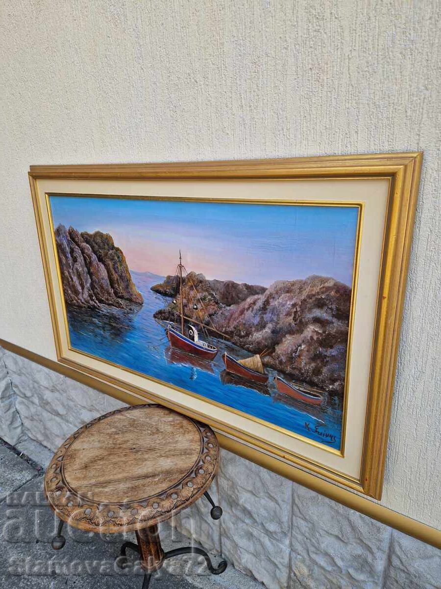 Μαεστρική μεγάλη ζωγραφική, αυθεντικό λάδι σε καμβά - 5