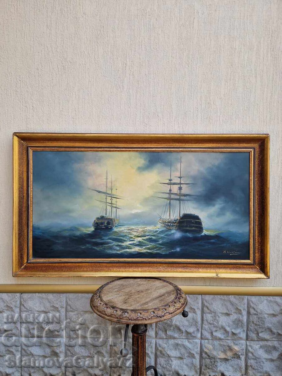 Top unică, enormă, de maestru, pictură ulei pe pânză cu preț 488.00 BGN | € 249.51