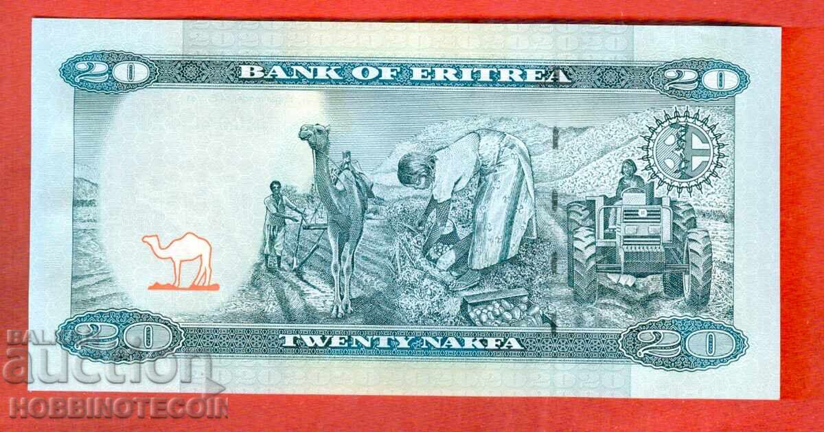 ERITREEA ERITREA 20 NAKFA emisiune - issue 2012 NOUĂ UNC cu preț 15.63 BGN | € 7.99