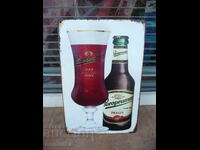 Placă metalică bere Staropramen Praga Cehia cehă originală