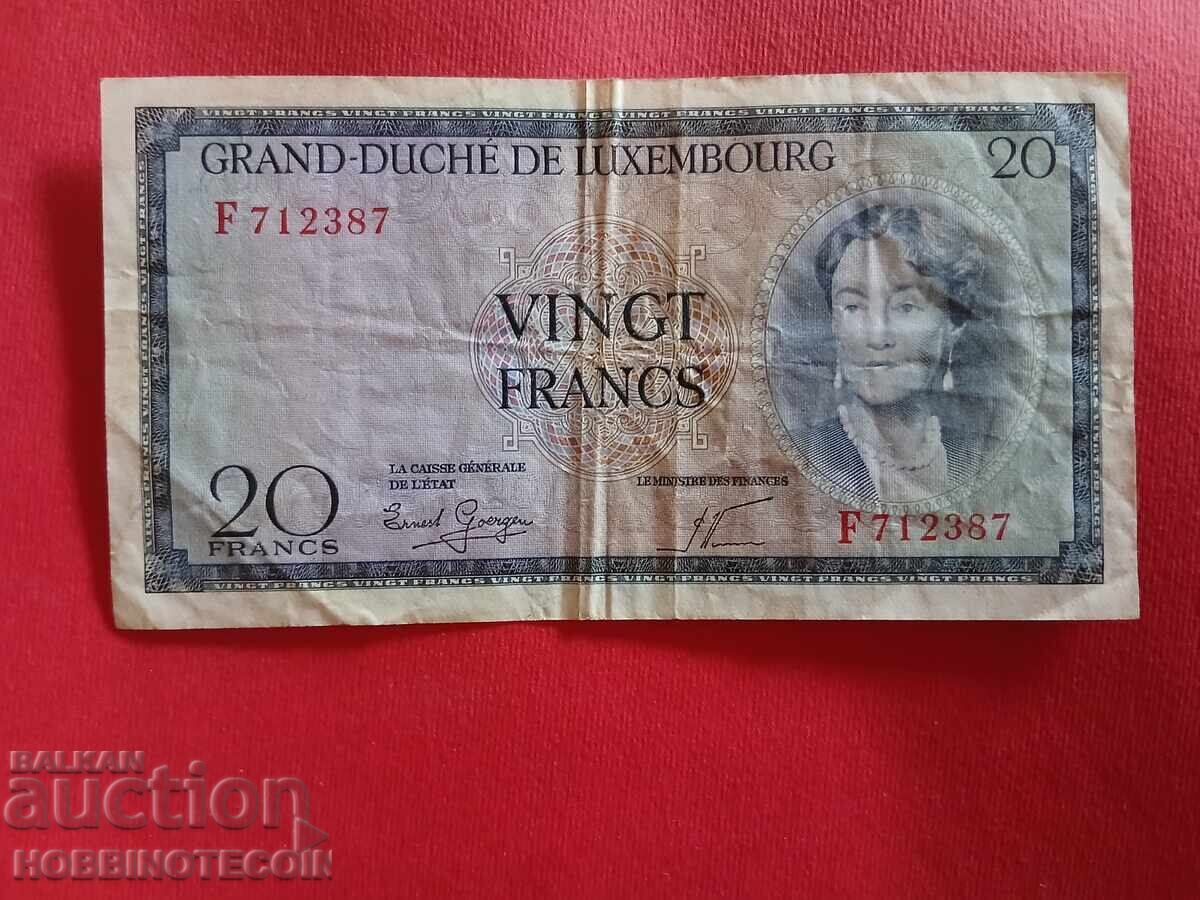 LUXEMBOURG 20 Francs issue 1955