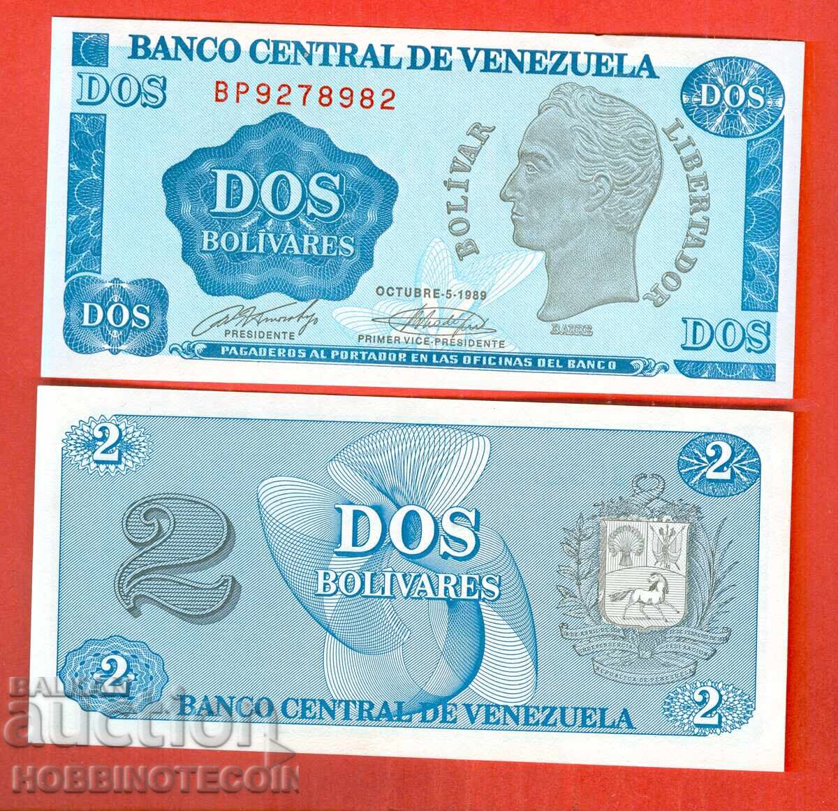 VENEZUELA VENEZUELA 2 Bolivari emisie 1989 NOUĂ UNC