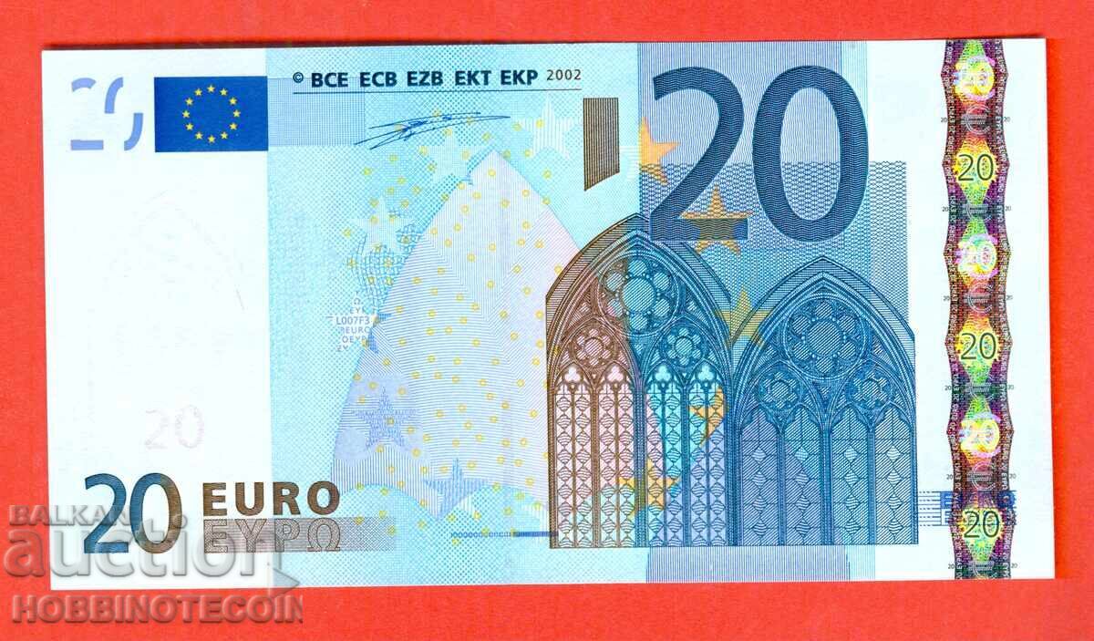 EUROPE EUROPA 20 Euro issue 2002 - U - NEW UNC with price 95.83 BGN | € 49.00