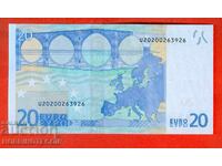 EUROPA EUROPA Emisiune 20 Euro 2002 - U - NOUĂ UNC