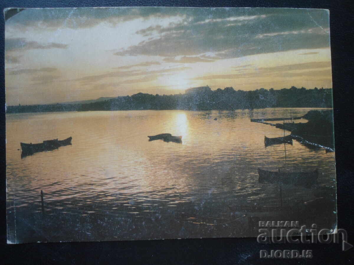 НЕСЕБЪР - залез слънце, Стара картичка НЕСЕБЪР - залез слънце, Стара картичка
