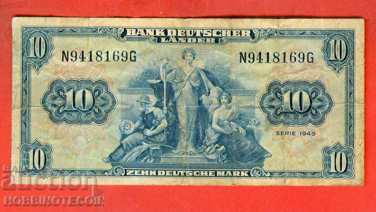 ΓΕΡΜΑΝΙΑ GERMANY 10 Μάρκα - έκδοση 1949 ΓΕΡΜΑΝΙΑ GERMANY 10 Μάρκα - έκδοση 1949