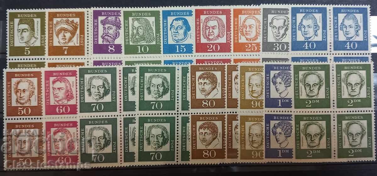 Καθαρή σειρά x4 Γερμανία 1961 Καθαρή σειρά x4 Γερμανία 1961