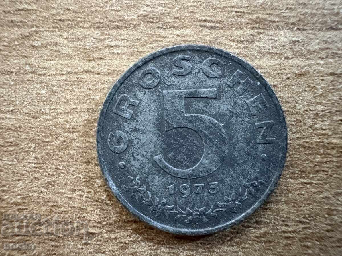 Austria - 5 groși (1973)