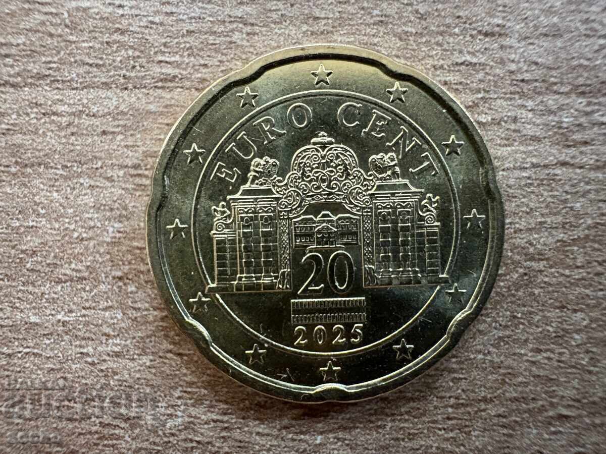 Austria - 20 cenți (2025) cu preț € 0.59 | 1.15 BGN Austria - 20 cenți (2025) cu preț € 0.59 | 1.15 BGN
