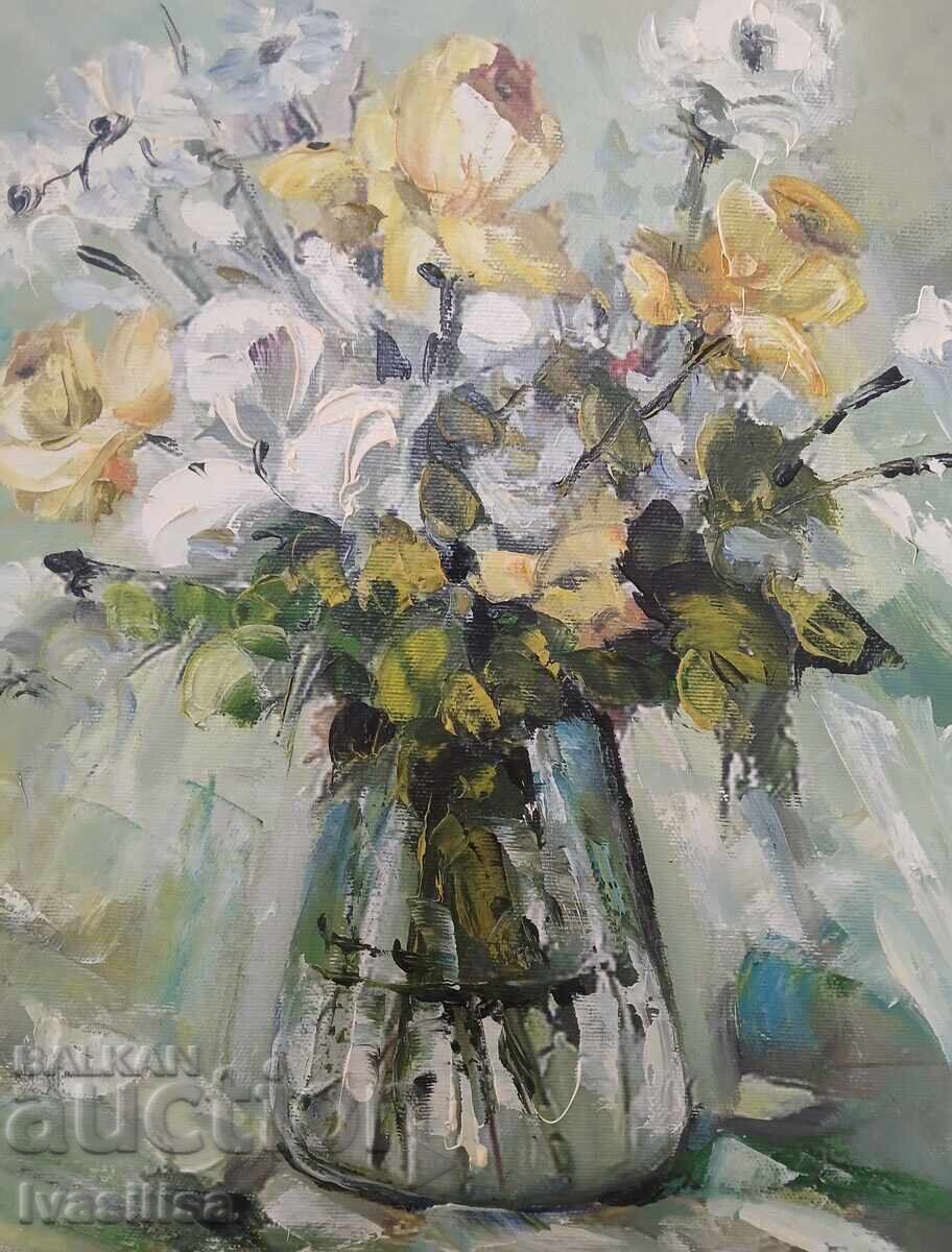 Νεκρή φύση του Ίβο Ουζούνοφ με τιμή 300.00 BGN | € 153.39