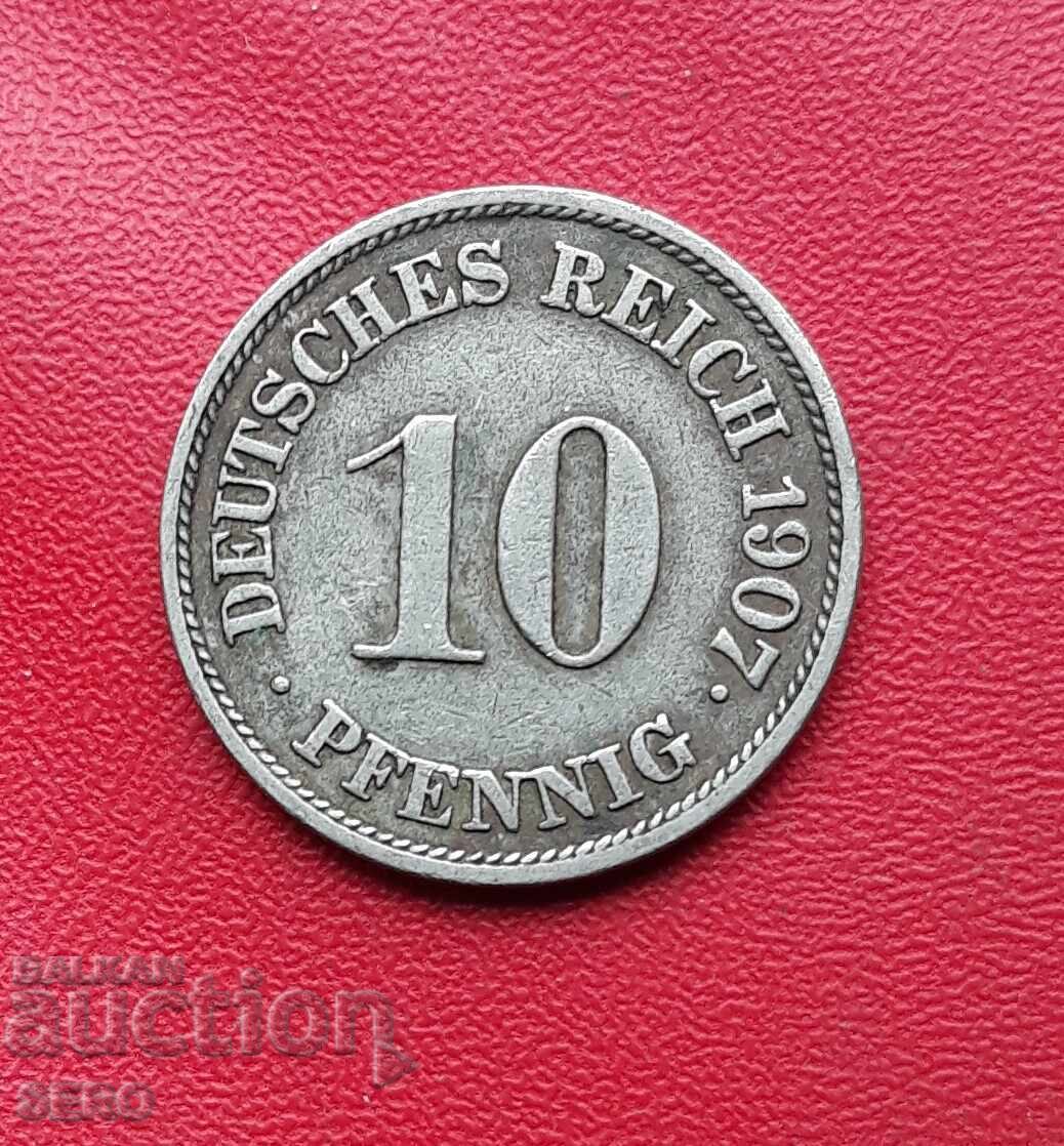 Germany-10 Pfennig 1896 F-Stuttgart Germany-10 Pfennig 1896 F-Stuttgart