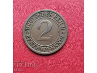 Germany-2 pfennig 1923 F-Stuttgart-rare year