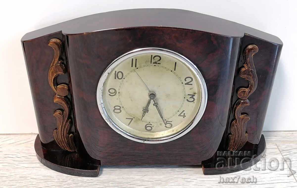 ❤️ ⭐ Ceas de masă din lemn vechi Hansa pușculiță ⭐ ❤️